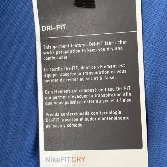NWT Nike Golf Dry Fit Blue Short Sleeve Polo Shirt; Size XL; Flaw - Picture 4 of 9